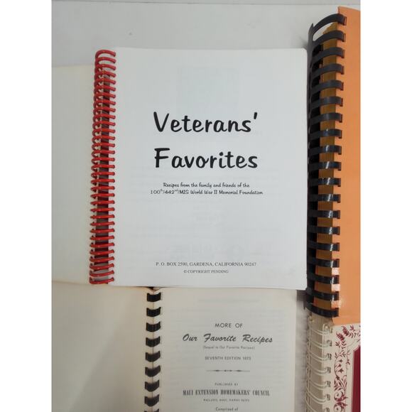 Vintage Hawaiian Spiral Bound Recipe Cookbooks Set of 4 - Picture 4 of 11